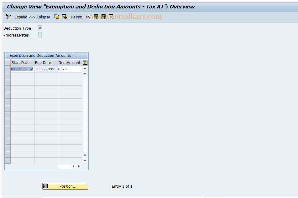 SAP TCode S_AHR_61001286 - IMG Activity: OHAA2046