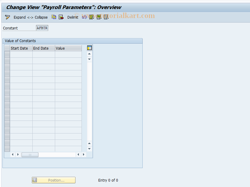 SAP TCode S_AHR_61001294 - IMG Activity: OHAA2047