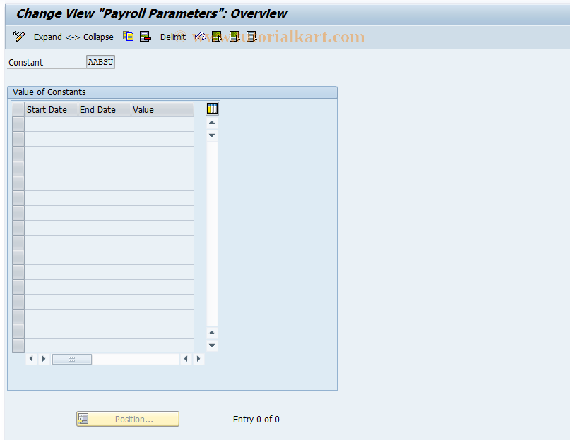 SAP TCode S_AHR_61001299 - IMG Activity: OHAA2048