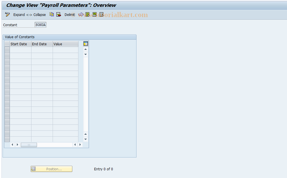 SAP TCode S_AHR_61001303 - IMG Activity: OHAA2049