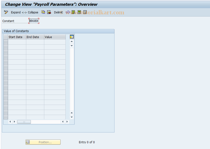 SAP TCode S_AHR_61001339 - IMG Activity: OHAA104