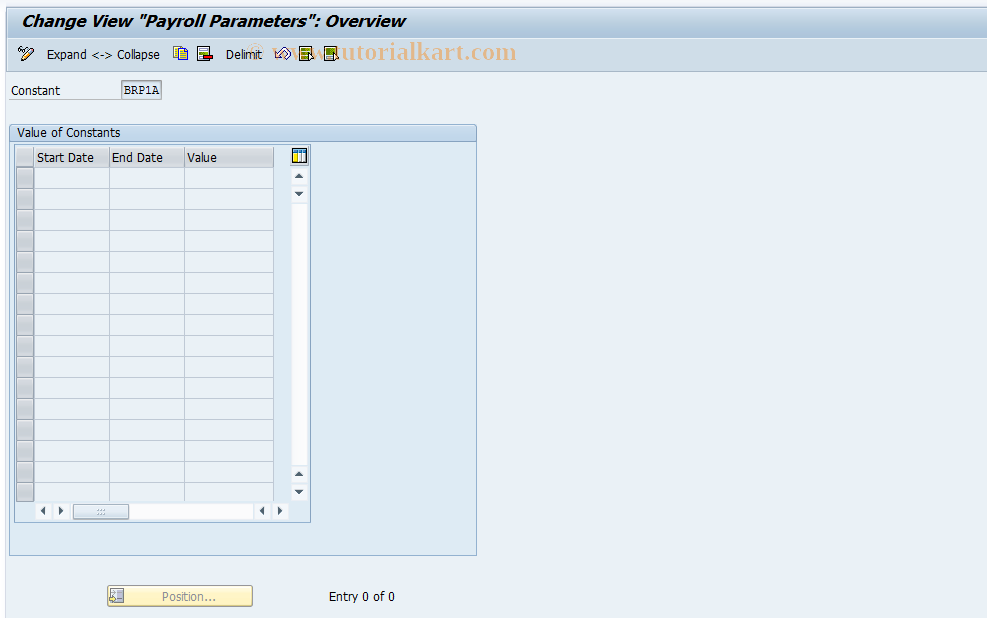 SAP TCode S_AHR_61001345 - IMG Activity: OHAA320