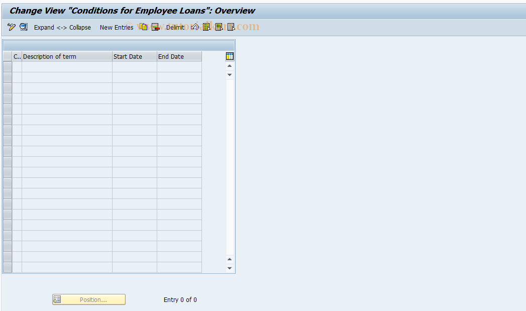 SAP TCode S_AHR_61001376 - IMG-Activity: OHAAR_DL034