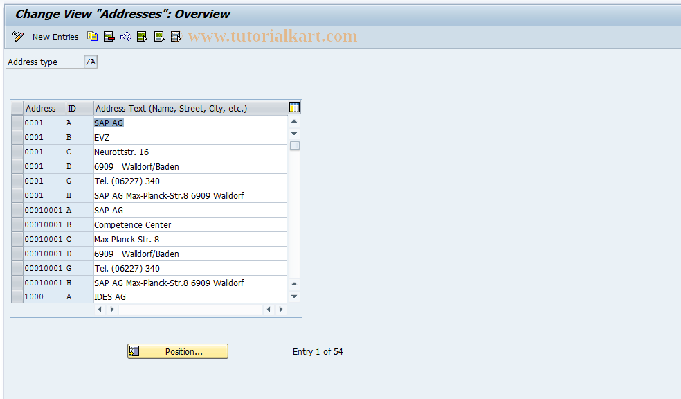 SAP TCode S_AHR_61001382 - IMG-Activity: OHAAR_UM010