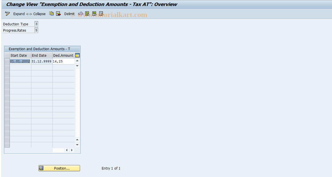 SAP TCode S_AHR_61001391 - IMG Activity: OHAA2042