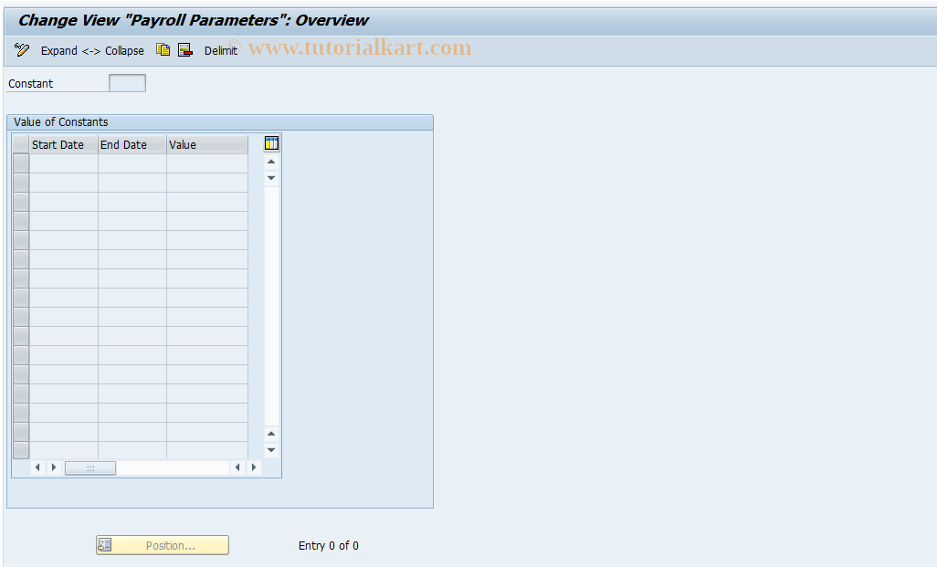 SAP TCode S_AHR_61001392 - IMG-Activity: OHAAR_DL023