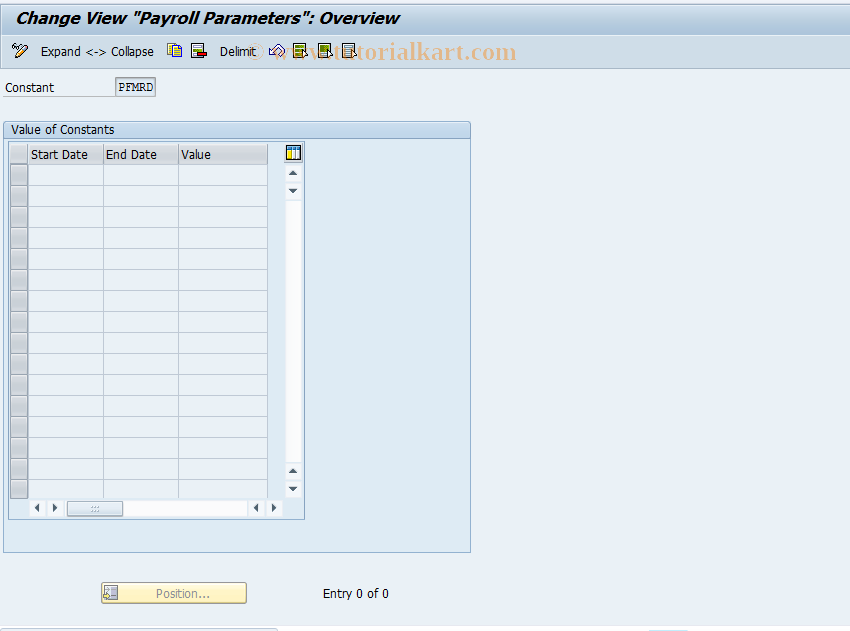 SAP TCode S_AHR_61001393 - IMG Activity: OHAA651H