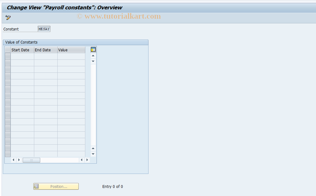 SAP TCode S_AHR_61001397 - IMG-Activity: OHAARFA010