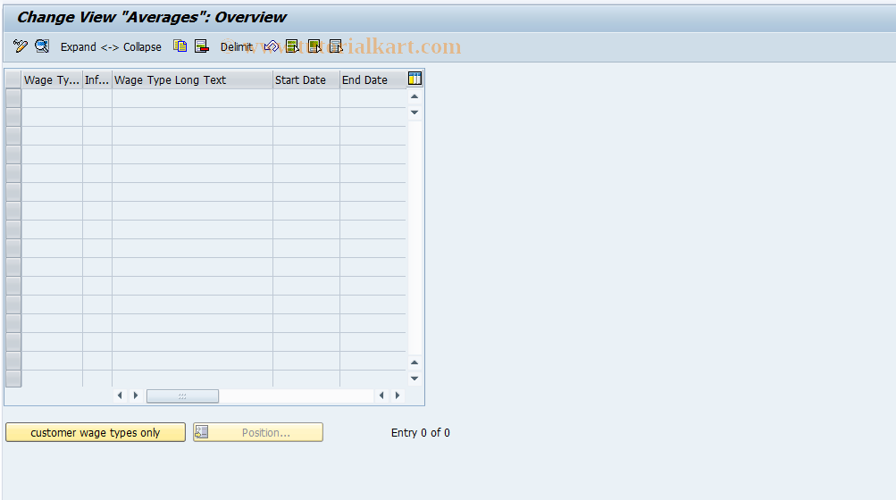 SAP TCode S_AHR_61001403 - IMG-Activity: OHAARAB002