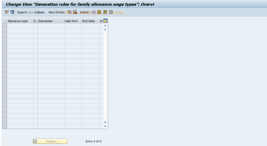 SAP TCode S_AHR_61001413 - IMG-Activity: OHAARFA006