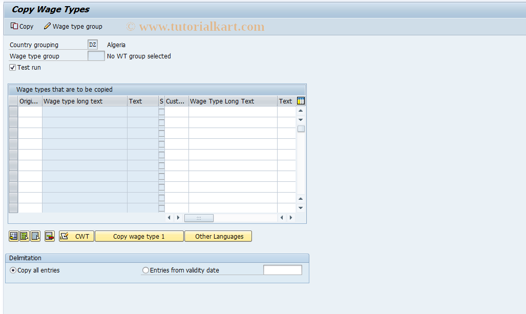 SAP TCode S_AHR_61001510 - IMG-Activity: OHAAR_DE1046