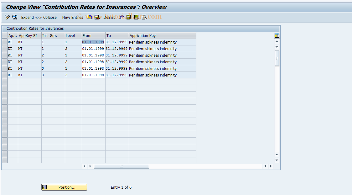 SAP TCode S_AHR_61001519 - IMG Activity: OHACAV220