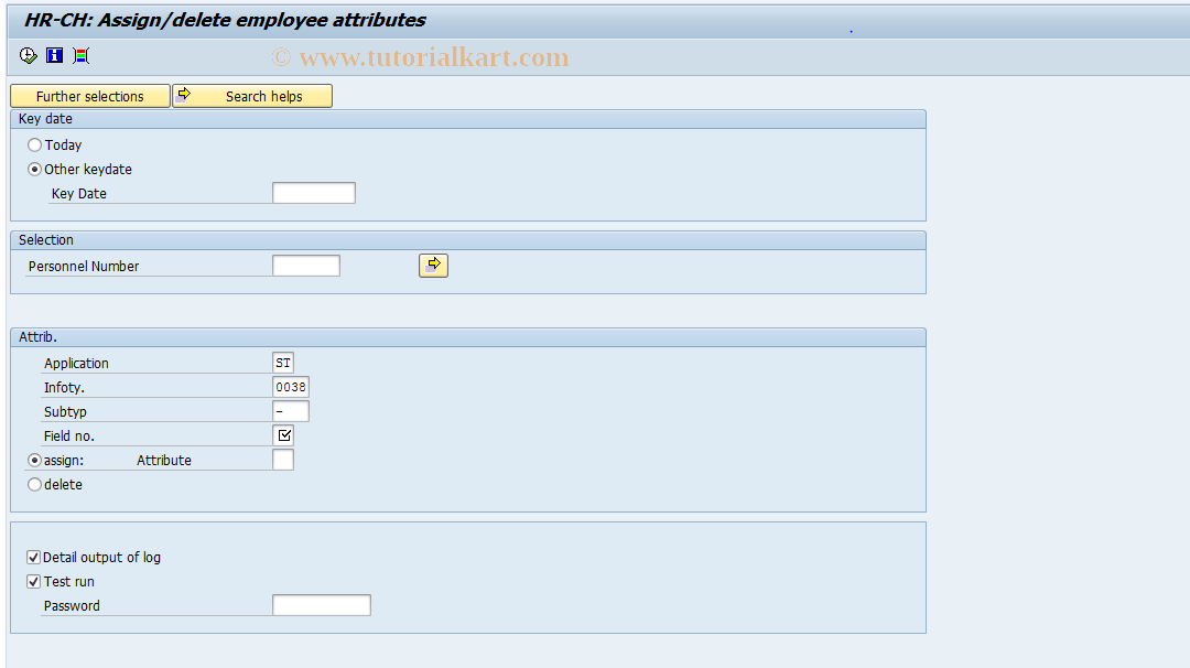 SAP TCode S_AHR_61001546 - IMG Activity: OHACST037