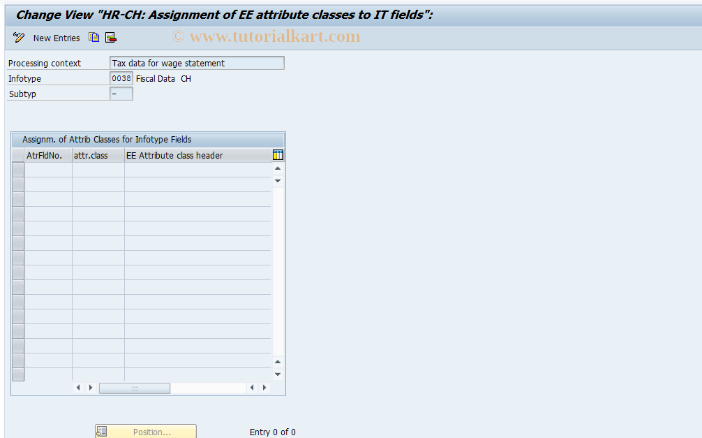 SAP TCode S_AHR_61001550 - IMG Activity: OHACST035