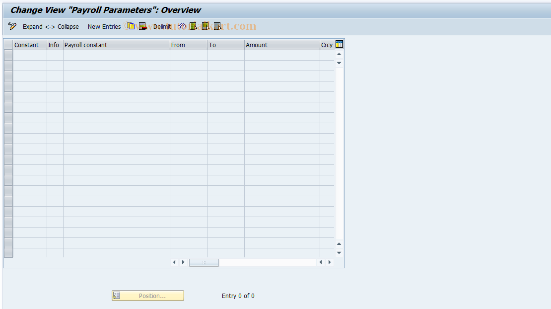 SAP TCode S_AHR_61001559 - IMG Activity: OHACAV002