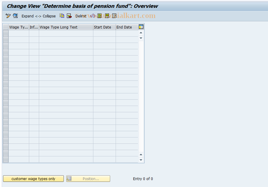 SAP TCode S_AHR_61001568 - IMG Activity: OHACPK012