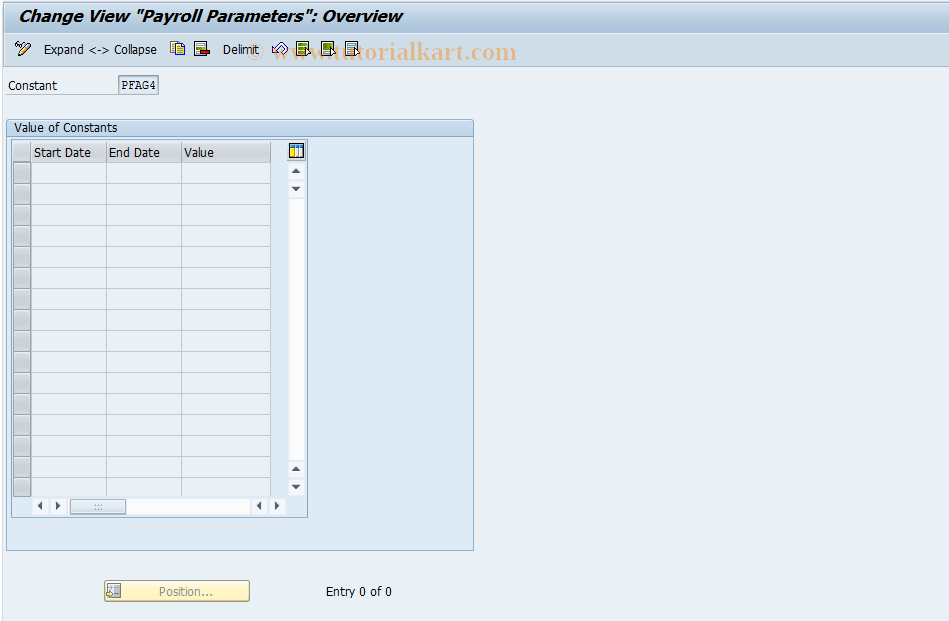 SAP TCode S_AHR_61001588 - IMG Activity: OHAA653D