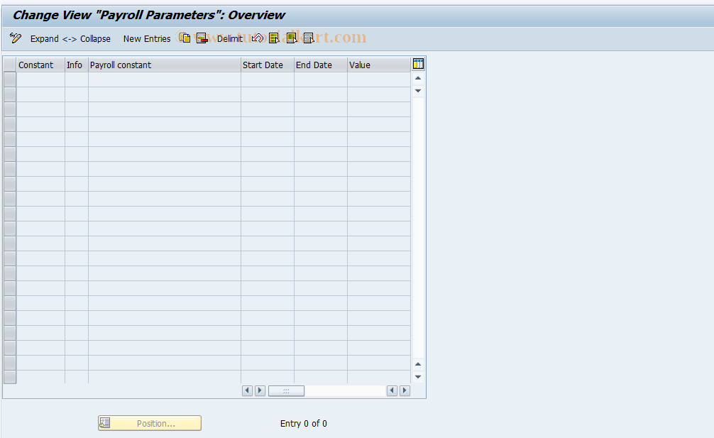 SAP TCode S_AHR_61001591 - IMG Activity: OHACDL023