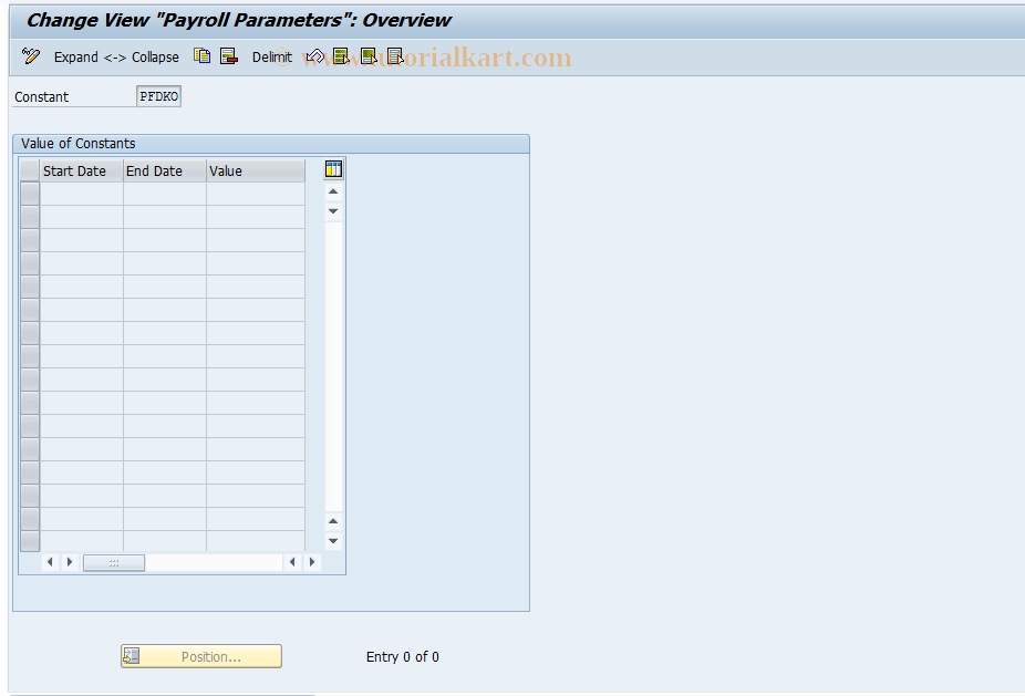 SAP TCode S_AHR_61001593 - IMG Activity: OHAA653G