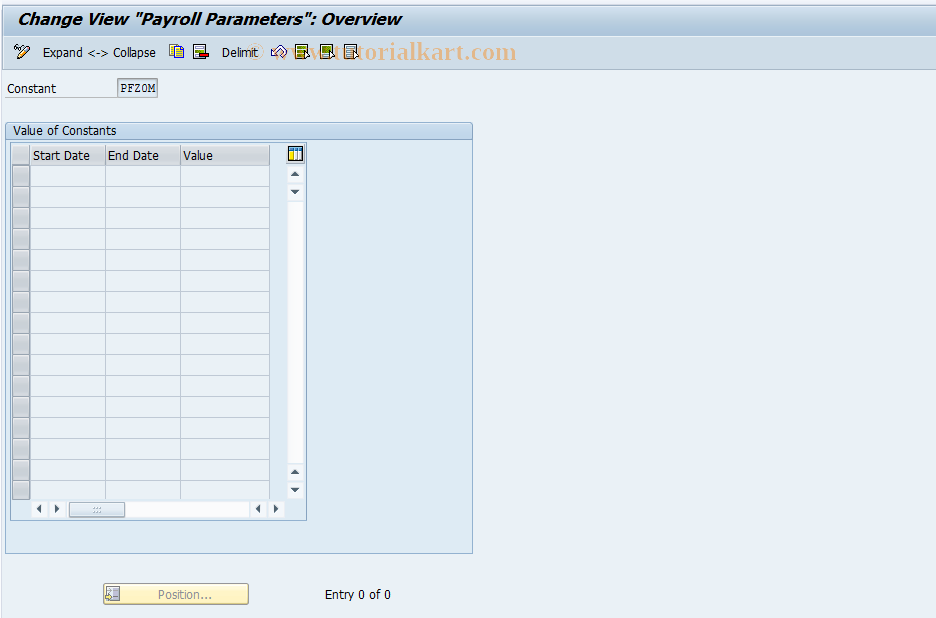 SAP TCode S_AHR_61001600 - IMG Activity: OHAA653J