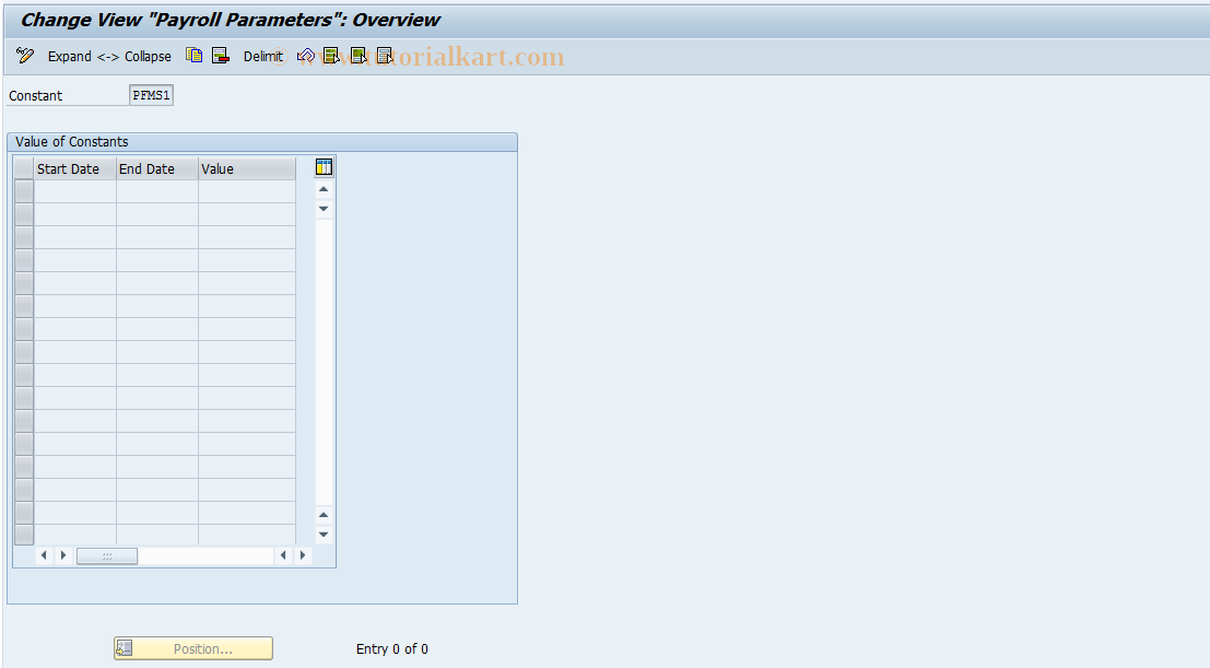 SAP TCode S_AHR_61001607 - IMG Activity: OHAA653L