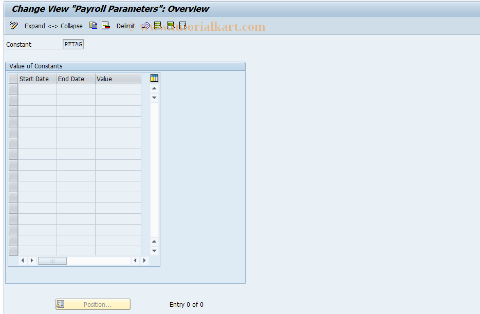 SAP TCode S_AHR_61001617 - IMG Activity: OHAA652A