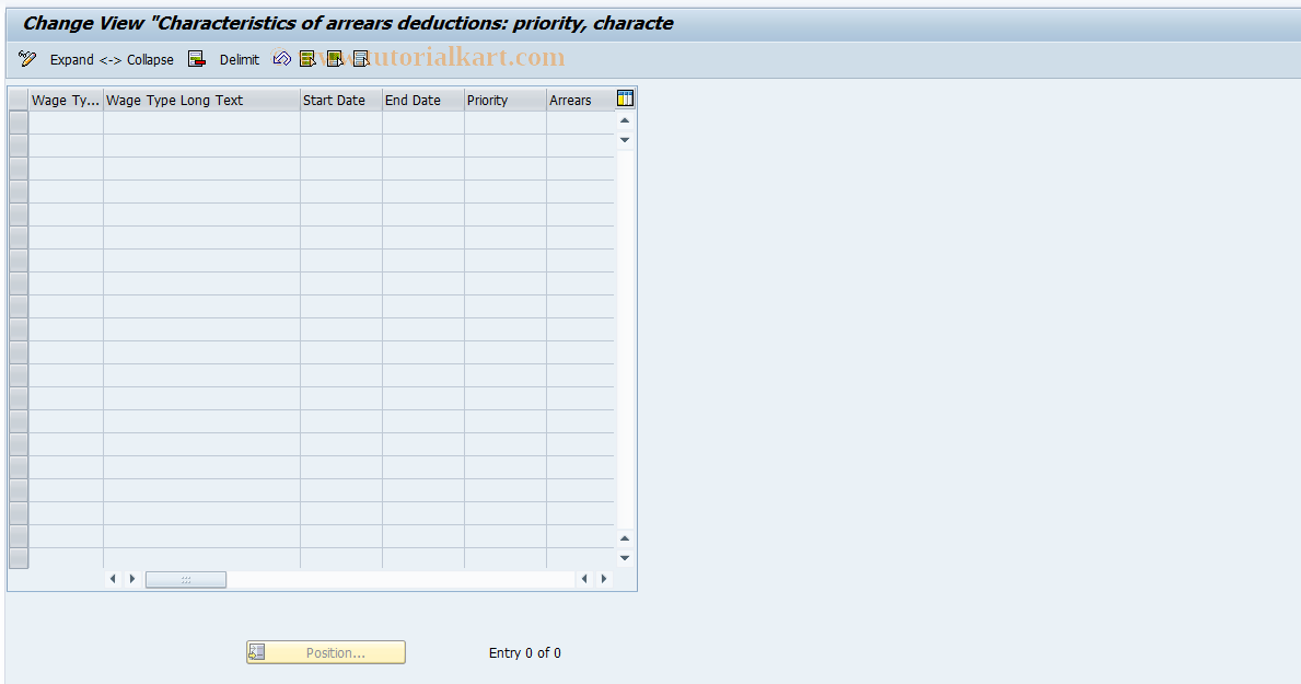 SAP TCode S_AHR_61001624 - IMG-Activity: OHAAR_DE1041