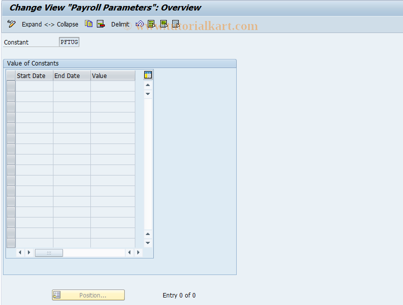 SAP TCode S_AHR_61001627 - IMG Activity: OHAA652D