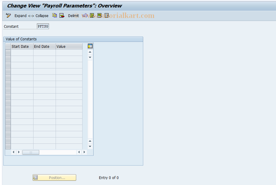 SAP TCode S_AHR_61001629 - IMG Activity: OHAA652E