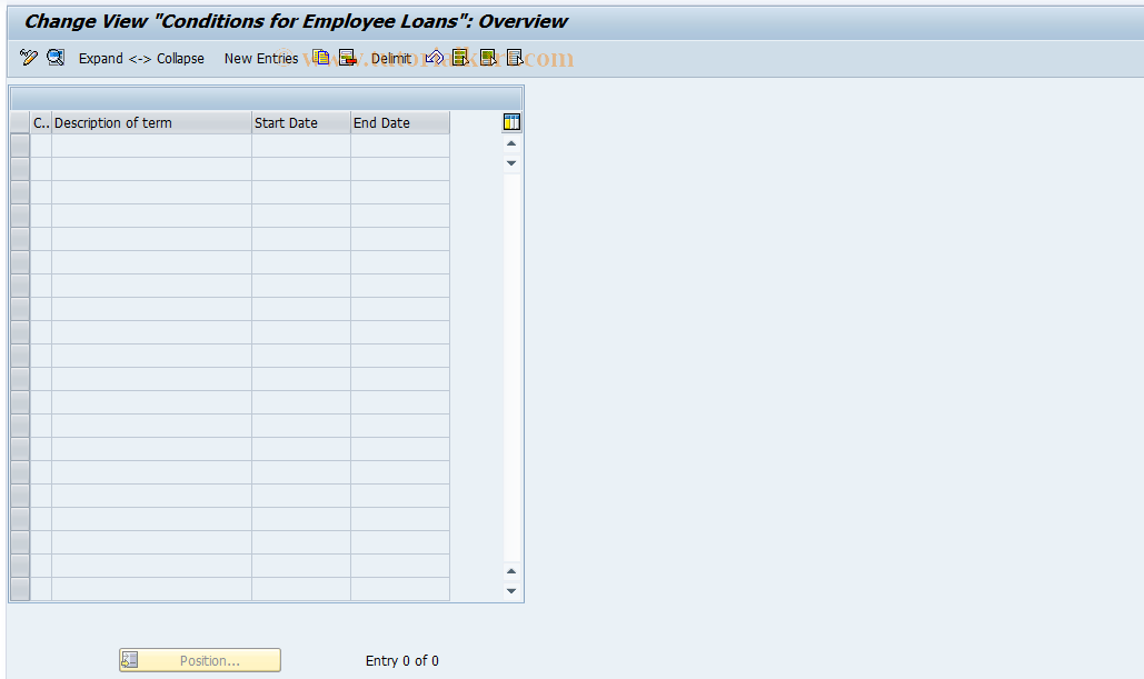 SAP TCode S_AHR_61001639 - IMG Activity: OHACDL034