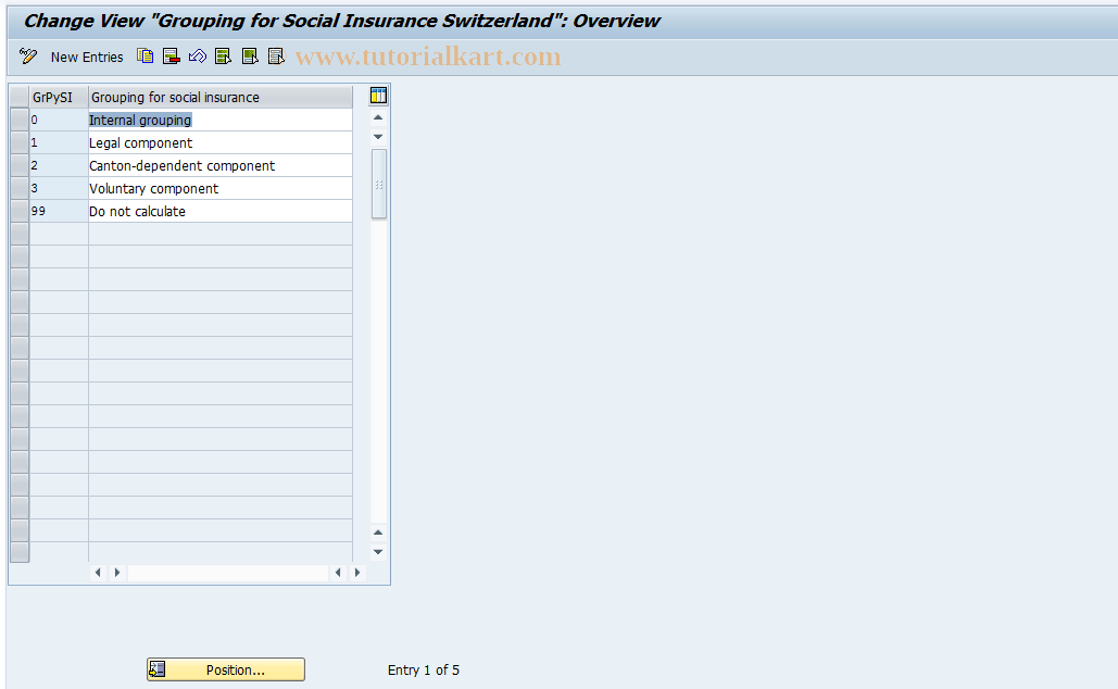 SAP TCode S_AHR_61001748 - IMG Activity: OHACSV908