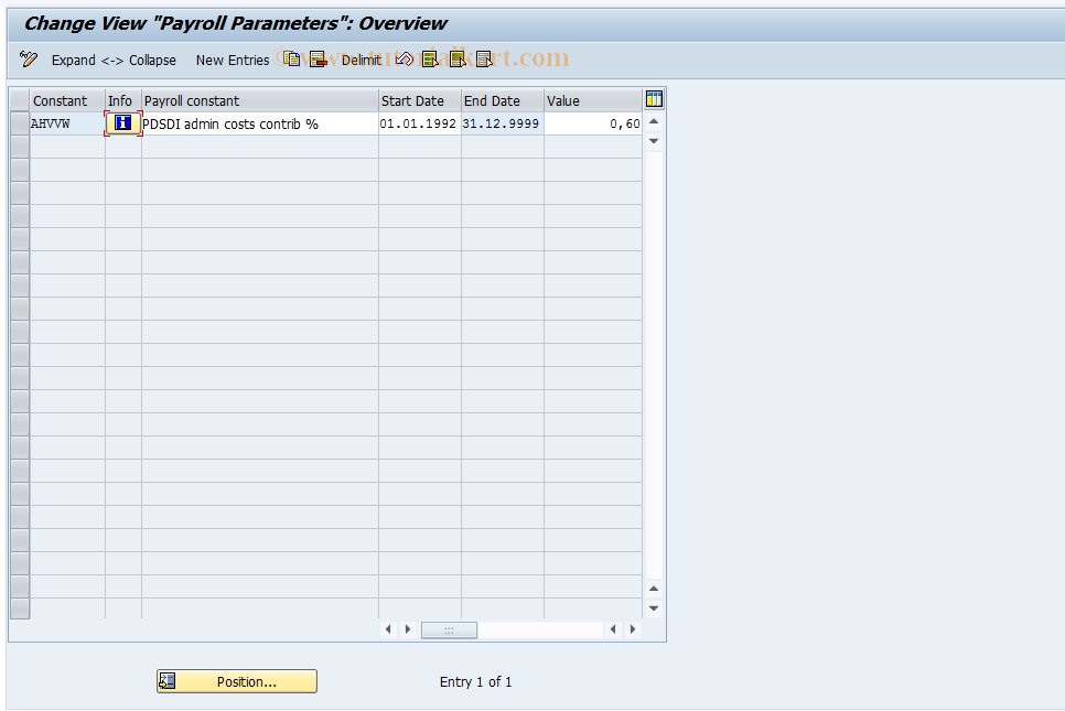 SAP TCode S_AHR_61001758 - IMG Activity: OHACSV023