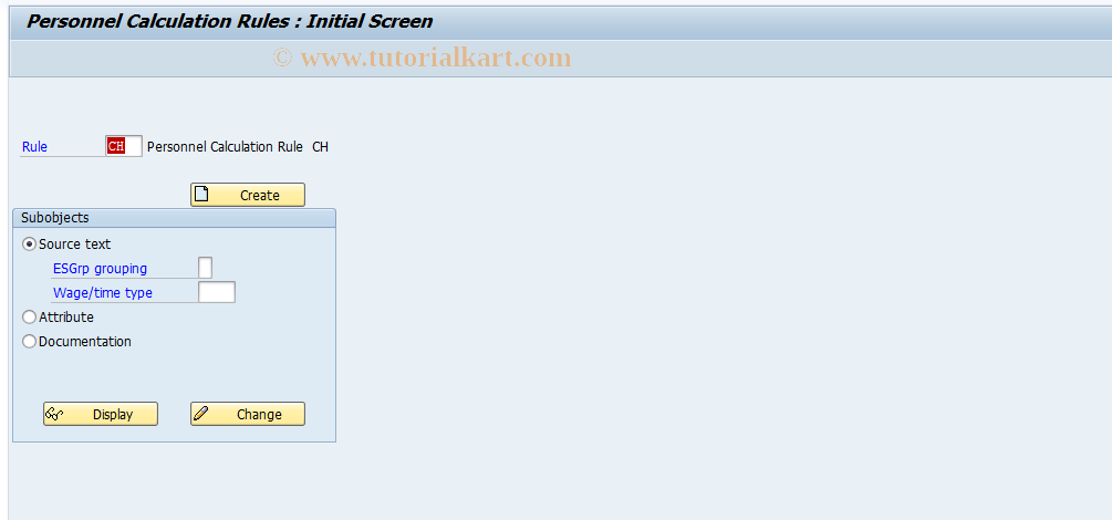 SAP TCode S_AHR_61001769 - IMG Activity: OHACSV096