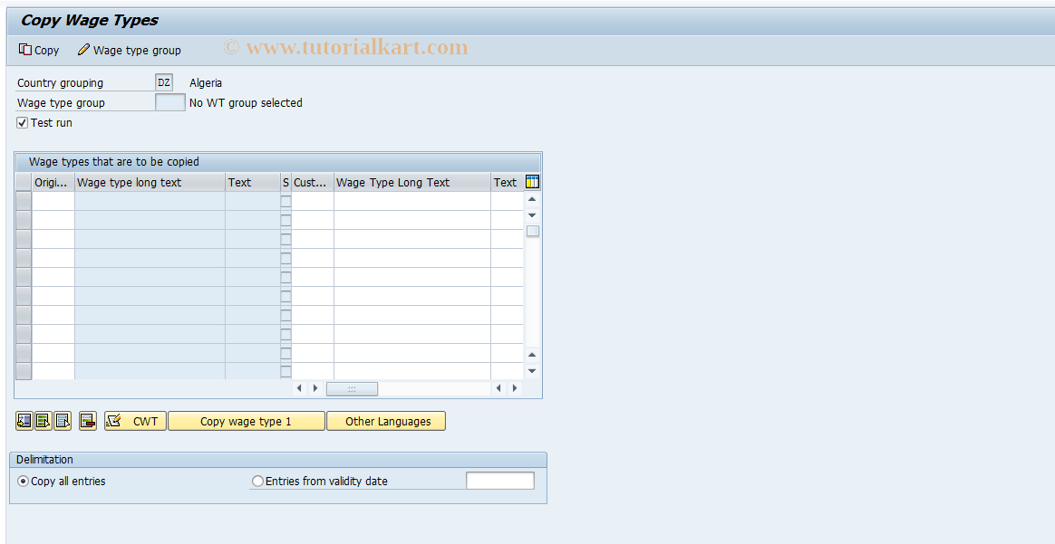 SAP TCode S_AHR_61001789 - IMG Activity: OHAAAB005