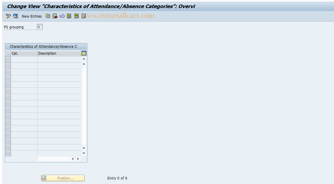 SAP TCode S_AHR_61001801 - IMG Activity: SIMG_OHAA403