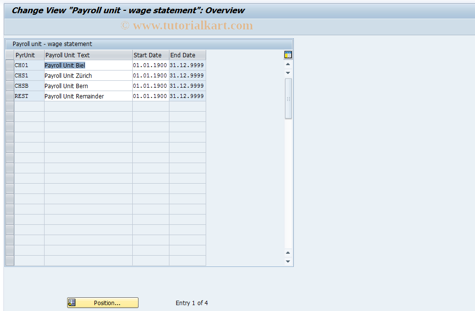 SAP TCode S_AHR_61001802 - IMG Activity: OHACST033