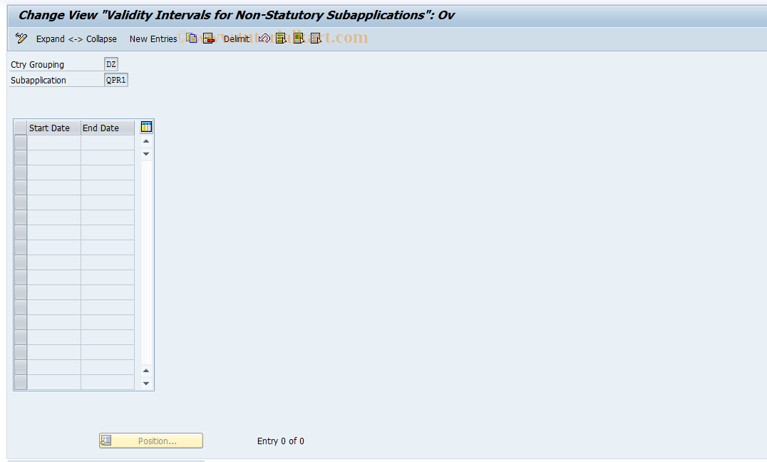 SAP TCode S_AHR_61001846 - IMG Activity: OHACST015