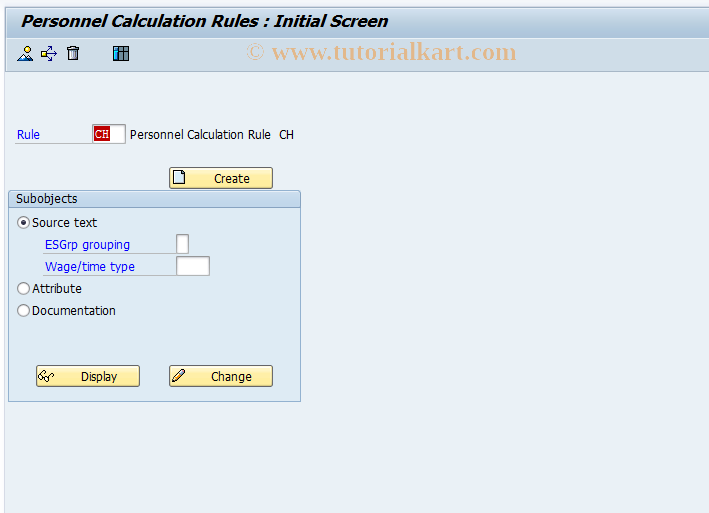 SAP TCode S_AHR_61001850 - IMG Activity: OHACST013