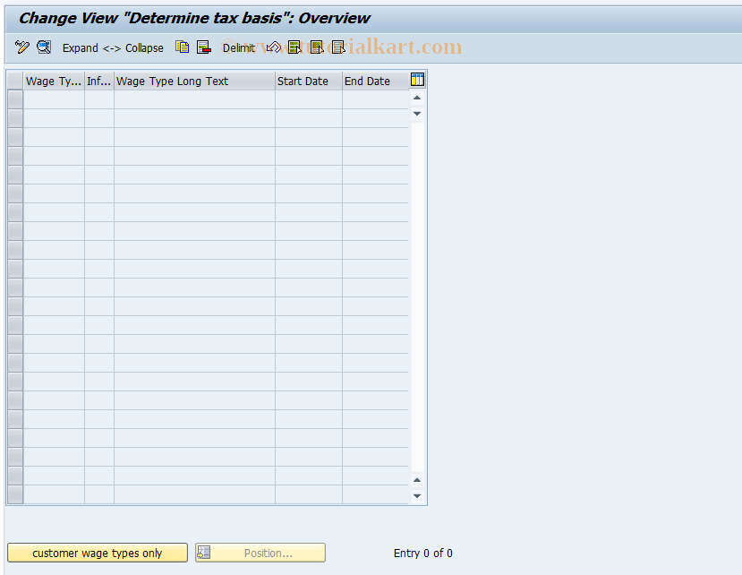 SAP TCode S_AHR_61001855 - IMG Activity: OHACST012