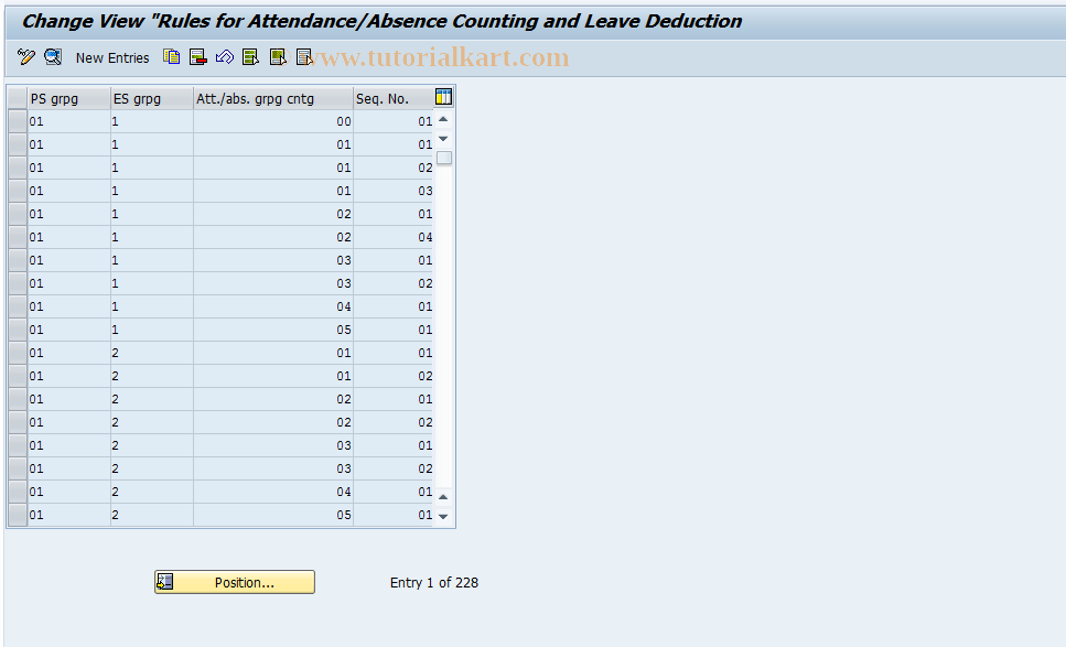 SAP TCode S_AHR_61001900 - IMG Activity: OHAAAB230