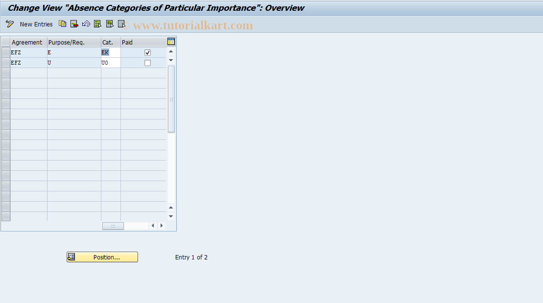 SAP TCode S_AHR_61001928 - IMG Activity: SIMG_OHAA407