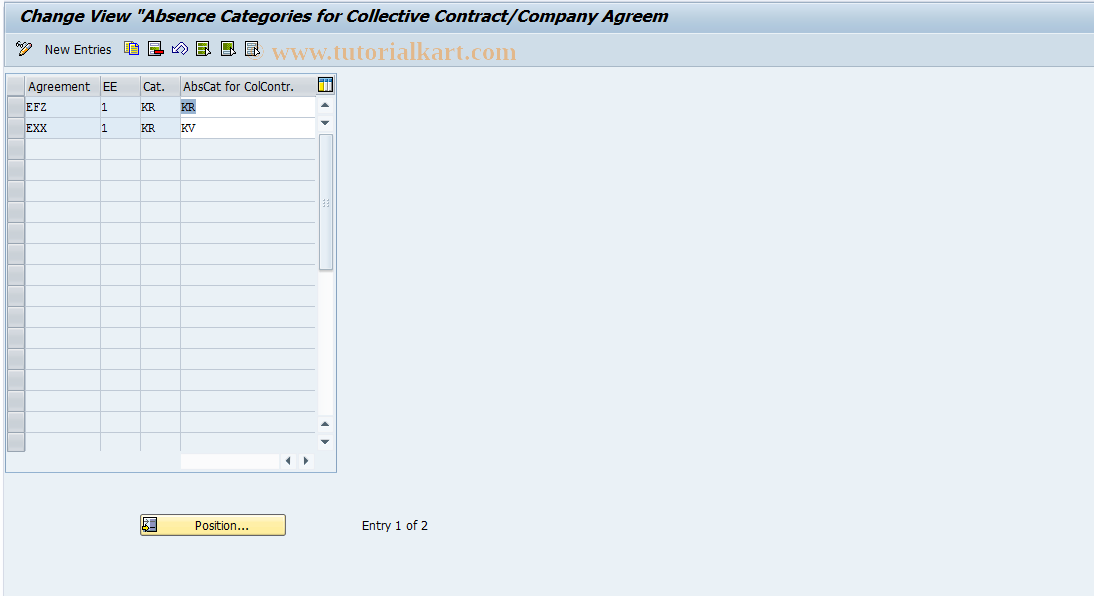 SAP TCode S_AHR_61001943 - IMG Activity: SIMG_OHAA410