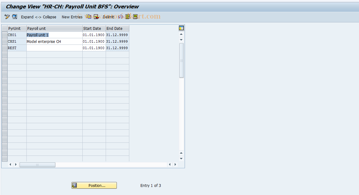 SAP TCode S_AHR_61001978 - IMG Activity: OHACAU003