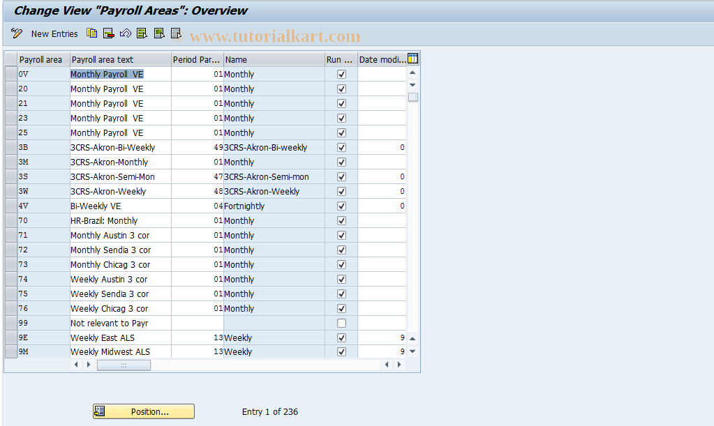 SAP TCode S_AHR_61001997 - IMG Activity: OHAAUM006B