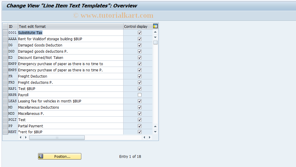 SAP TCode S_AHR_61002000 - IMG Activity: OHACRI070