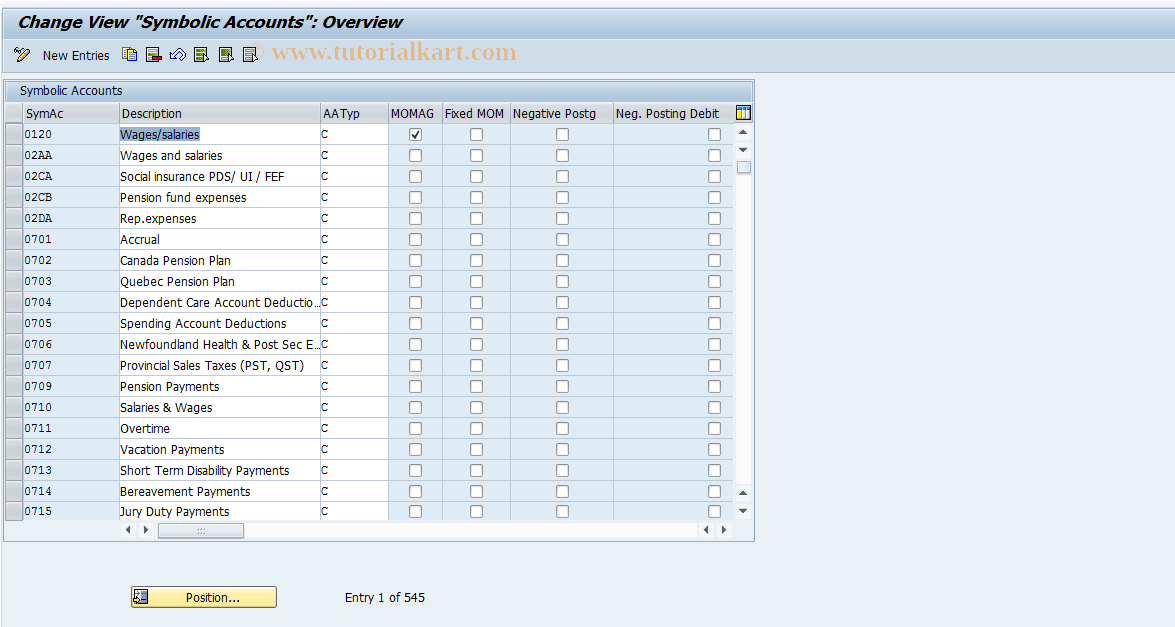 SAP TCode S_AHR_61002039 - IMG Activity: OHACRI042