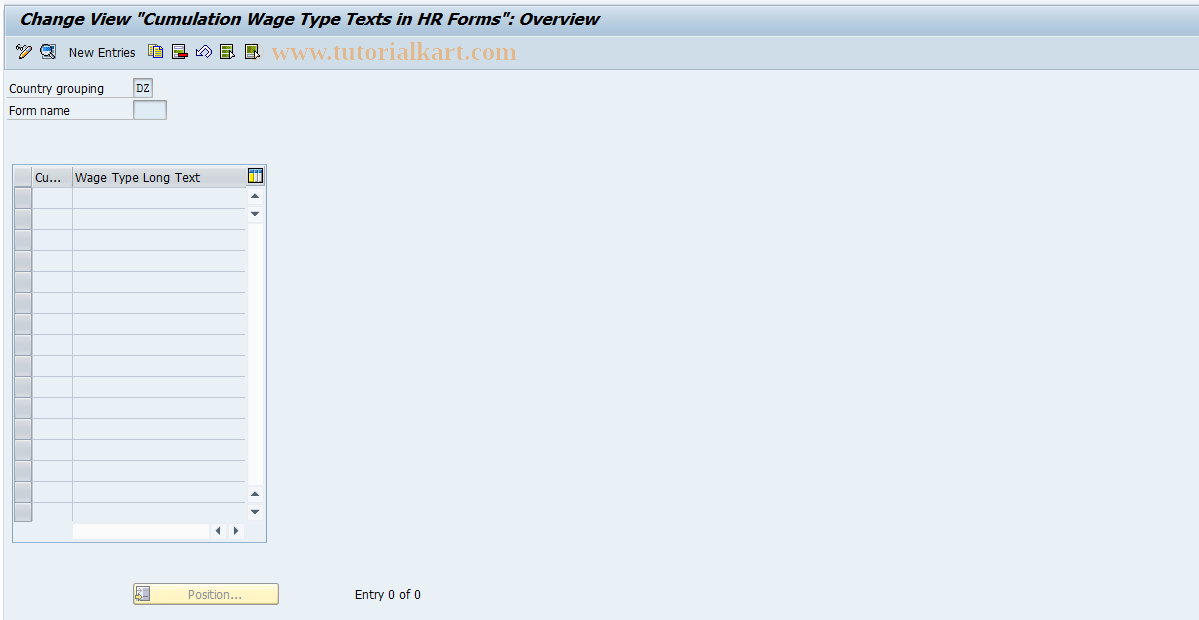 SAP TCode S_AHR_61002209 - IMG-Aktivität: SIMG_OHAW482