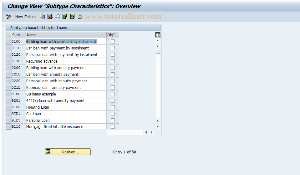 SAP TCode S_AHR_61002289 - IMG-Aktivität: OHAWDL031