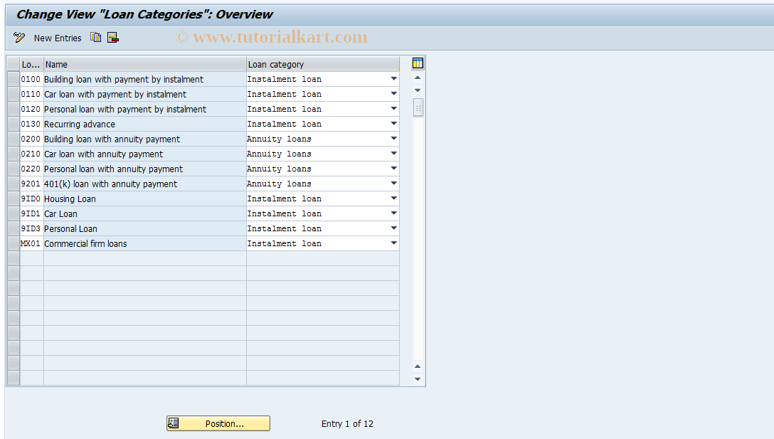 SAP TCode S_AHR_61002293 - IMG-Aktivität: OHAWDL032