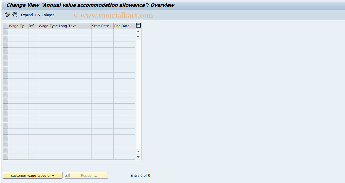 SAP TCode S_AHR_61002313 - IMG-Aktivität: OHAWCWT21